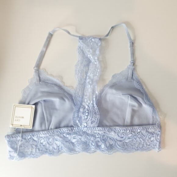 ❤️2 for $ 14❤️NEW Periwinkle Cotton Lace Bra with T back and Adjustable straps - Picture 3 of 7